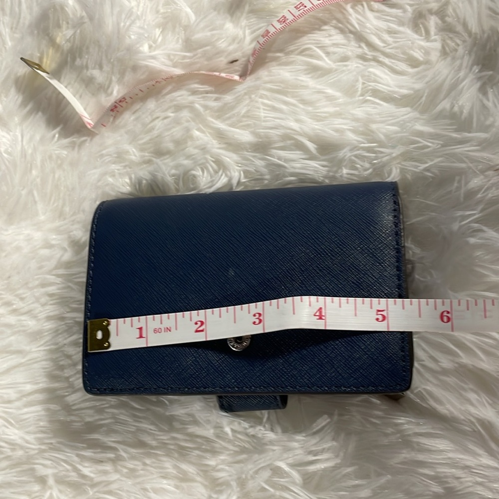 Navy Quilted Shoulder Bag with matching wallet - Picture 7 of 9